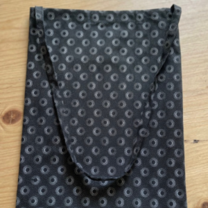 Car Bin Bag – Shweshwe Small Circles – Black – Waterproof
